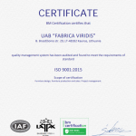 ISO 9001:2015 Certificate